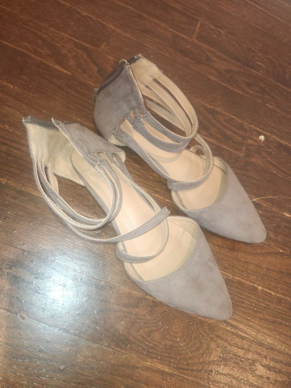Gray Felt Flats